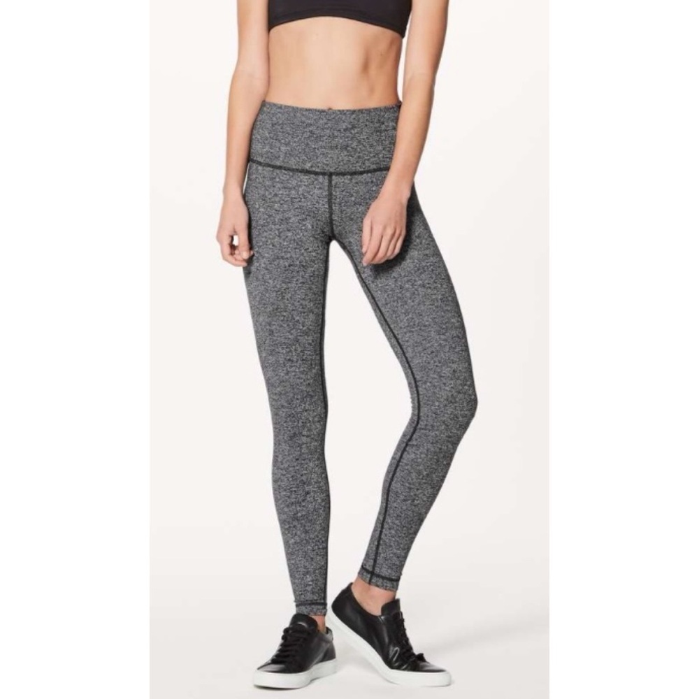 LULULEMON Heathered Black Wunder Under High Rise Tight 28”